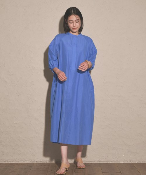 【Audrey and John Wad】インナー付き7分袖フレアワンピース 