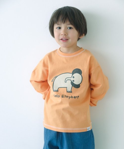 green label relaxing （Kids）(グリーンレーベルリラクシング（キッズ）)/＜ミヤギチカ×green label relaxing＞ プルオーバー 100cm－120cm/ORANGE