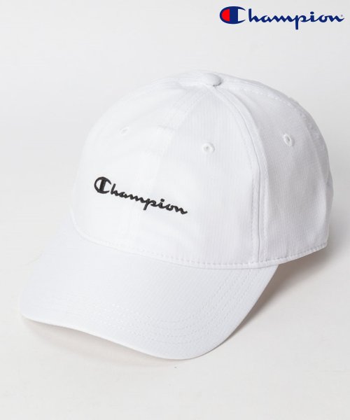 CHAMPION(チャンピオン)/【Champion / チャンピオン】キャップ 帽子 ベースボールキャップ コットン ツイル ロゴ 刺繍 ホワイト ブラック HH0601－590906/ホワイト