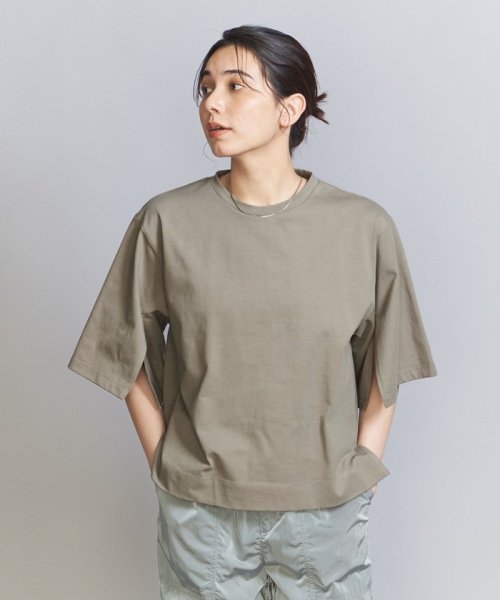 BEAUTY&YOUTH UNITED ARROWS(ビューティーアンドユース　ユナイテッドアローズ)/【WEB限定】スリットスリーブ カットソー プルオーバー /MOCA