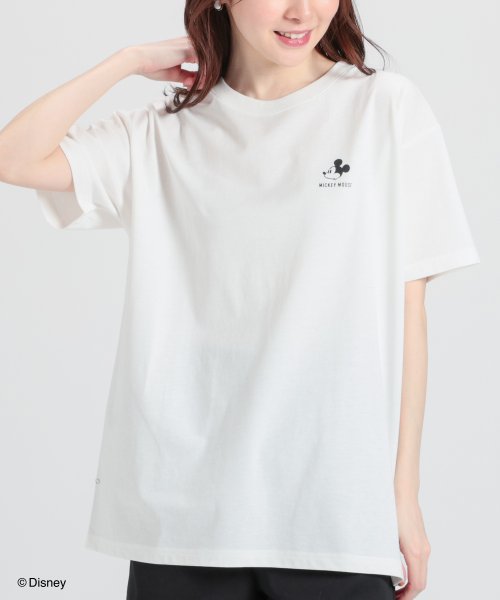 Honeys(ハニーズ)/ディズニー／ゆるＴシャツ トップス Tシャツ カットソー 半袖 ロゴ バックプリント /その他