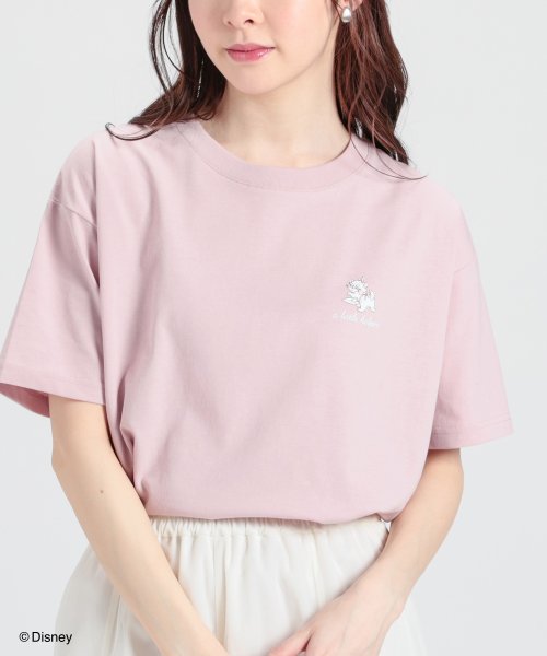 Honeys(ハニーズ)/ディズニー／ゆるＴシャツ トップス Tシャツ 半袖 カットソー バックプリント ロゴ /その他