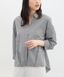 Honeys(ハニーズ)/８分袖裾タックシャツ/オフホワイト