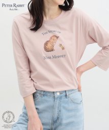 Honeys(ハニーズ)/ピーターラビット(TM)／Ｔシャツ トップス Tシャツ カットソー ロンT 7分袖 /ピンク