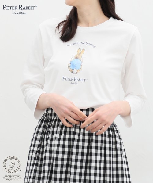 Honeys(ハニーズ)/ピーターラビット(TM)／Ｔシャツ/オフホワイト