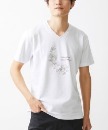 MK homme(エムケーオム)/フラワー刺繍カットソー/ホワイト