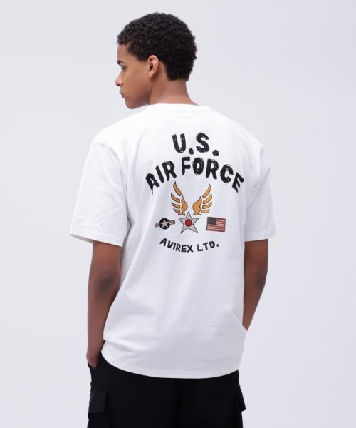 AVIREX(AVIREX)/《WEB&DEPOT限定》AIR FORCE T－SHIRT / エアフォース Tシャツ / AVIREX / アヴィレックス/ホワイト