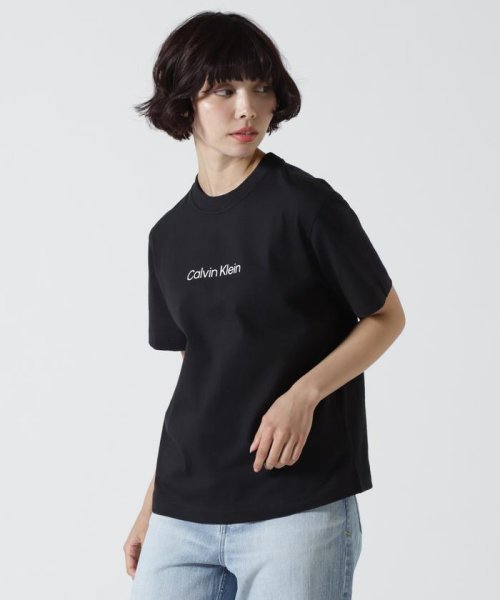 B'2nd(ビーセカンド)/Calvin Klein（カルバンクライン）ロゴプリントボクシーTシャツ/ブラック