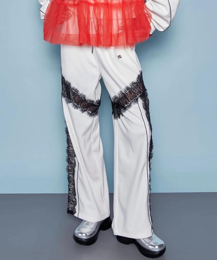 トップス Lace Docking Jersey Pants MAISON SPECIAL MAISON SPECIAL/メゾンスペシャル/Lace Docking Jersey Pants