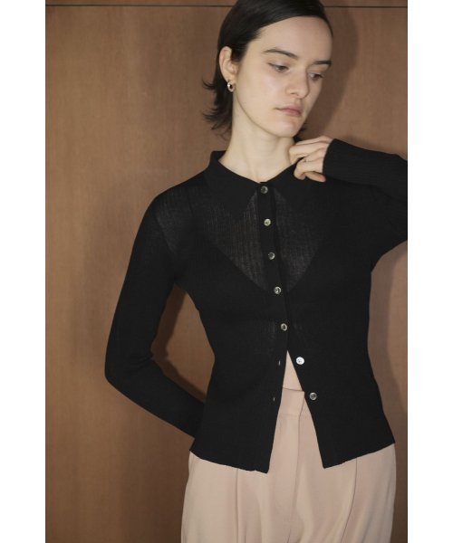 セール】 クラネ(CLANE) |SHEER RIB KNIT SHIRT(506005330) - MAGASEEK