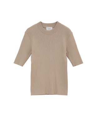 CLANE/H/N HALF SLEEVE RIB KNIT TOPS/506005331