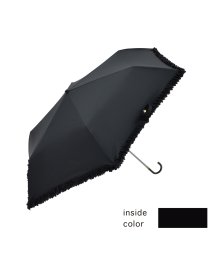 DRESS+(ドレス プラス)/傘 折りたたみ傘 日傘 フリル 晴雨兼用 /ブラック