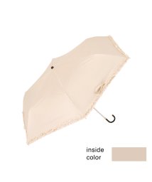 DRESS+(ドレス プラス)/傘 折りたたみ傘 日傘 フリル 晴雨兼用 /ベージュ