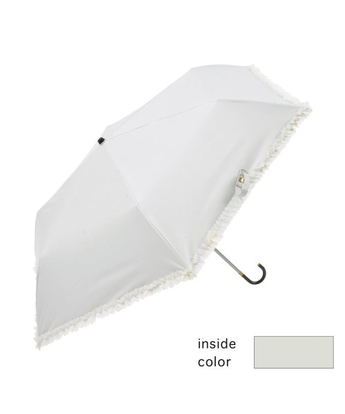 DRESS+(ドレス プラス)/傘 折りたたみ傘 日傘 フリル 晴雨兼用 /オフホワイト