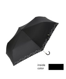 DRESS+(ドレス プラス)/傘 折りたたみ傘 晴雨兼用 無地 ヒートカット/ブラック