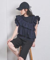 UNITED ARROWS(ユナイテッドアローズ)/コンビ プリーツ Tシャツ/NAVY