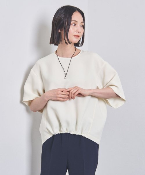 UNITED ARROWS(ユナイテッドアローズ)/COMFY ドロストヘム 五分袖 ブラウス/OFFWHITE