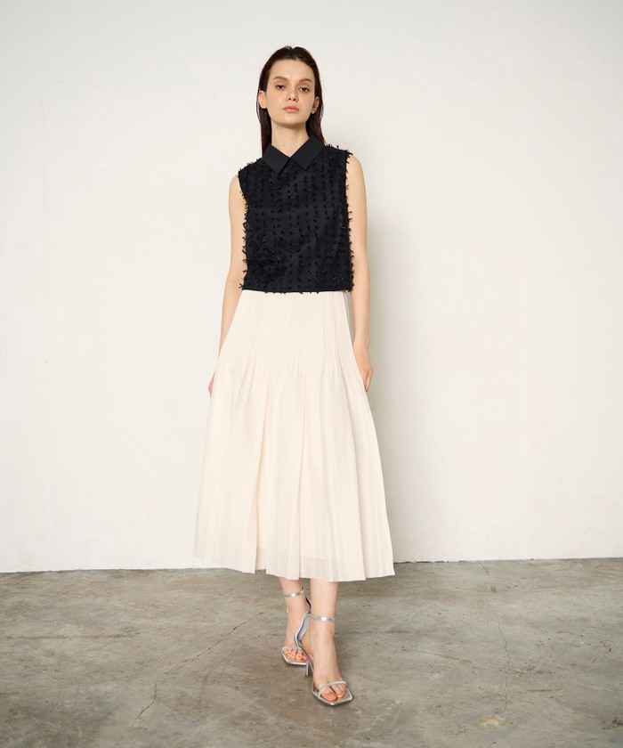 GRACECONTINENTAL 【セットアップ対応商品】シアージャガード トップ ブラック 36 GRACECONTINENTAL 【セットアップ対応商品】シアージャガード トップ ブラック 36
