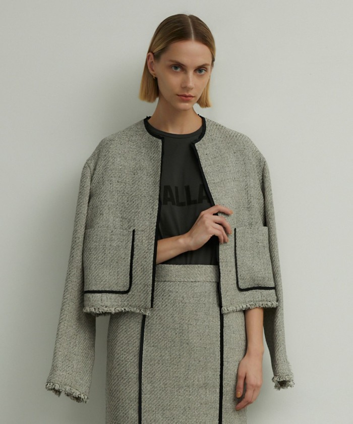 BEIGE BABETTE / ノーカラージャケット MONOTONE 4 BEIGE BABETTE / ノーカラージャケット MONOTONE 4