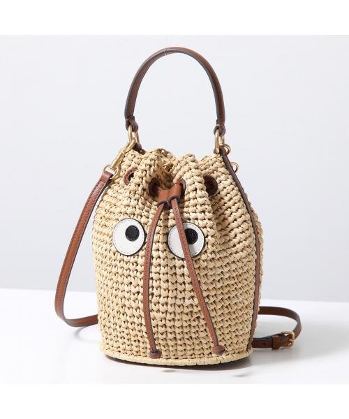 ANYA HINDMARCH(アニヤハインドマーチ)/ANYA HINDMARCH かごバッグ Drawstring Cross Body Eyes 190749/ナチュラル