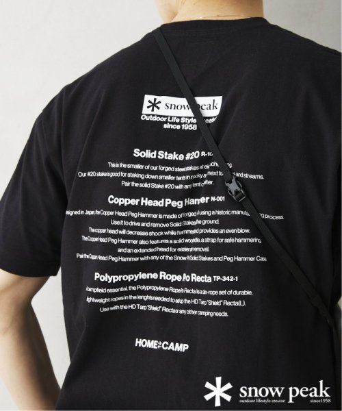 JOURNAL STANDARD relume Men's(ジャーナルスタンダード　レリューム　メンズ)/【SNOW PEAK / スノーピーク】別注 Camp tour バックプリントTシャツ/ブラック
