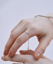 marjour(マージュール)/[NICKEL FREE]GEMSTONE CHAIN RING/ローズ