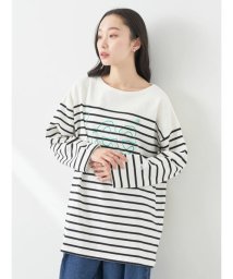 earth music&ecology(アースミュージック＆エコロジー)/Lee×e.m.a.e BORDER L/S TEE/ブラック