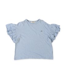 FITH(フィス)/リサイクル天竺フリル袖Tシャツ/ブルー