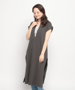 EDWIN/KEY NECK ONEPIECE   CHARCOAL/505943206