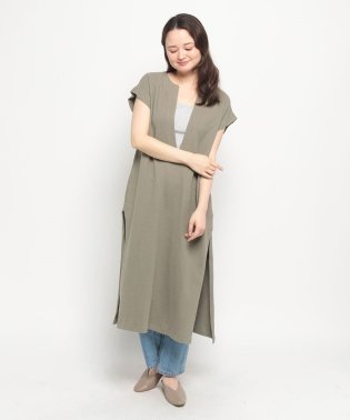 EDWIN/KEY NECK ONEPIECE   LIGHT KHAKI/505943207