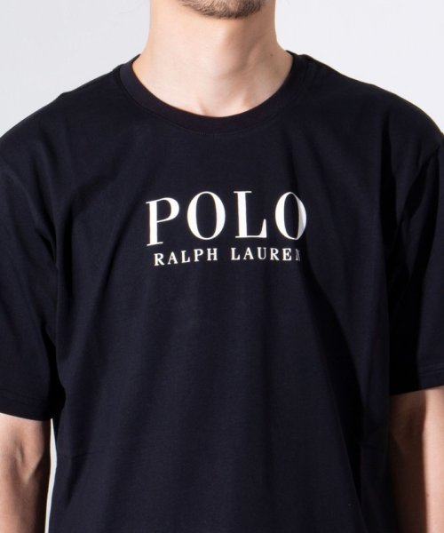 GLOSTER(GLOSTER)/【POLO RALPH LAUREN/ポロ ラルフ ローレン】プリント ロゴTシャツ クルーネック/ブラック