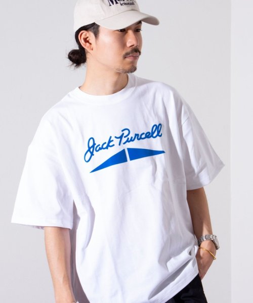 GLOSTER(GLOSTER)/【CONVERSE JACK PURCELL/コンバース ジャックパーセル】プリントTシャツ バックプリント ロゴ刺繍/ホワイト系その他