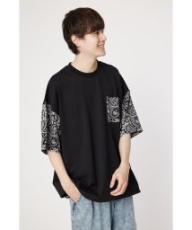 RODEO CROWNS WIDE BOWL(ロデオクラウンズワイドボウル)/パターンミックスTシャツ/BLK