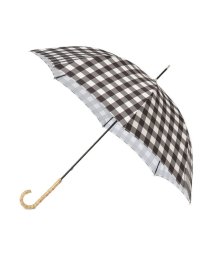 Ober Tashe(ESPERANZA／OberTashe)/晴雨兼用 UVカット80％ ギンガムチェック長傘 雨傘/ブラック（019）