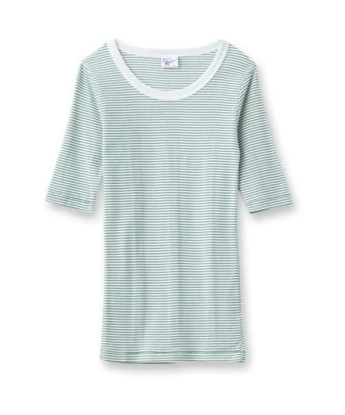 DRESSTERIOR(ドレステリア)/Robert．P．Miller（ロベルト・ピー・ミラー）パネルリブ 5分袖Tシャツ　822C/グリーン（322）