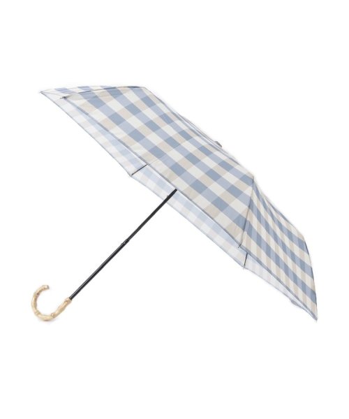 Ober Tashe(ESPERANZA／OberTashe)/ギンガムチェックトートバッグ折りたたみ傘 雨傘/サックスブルー（090）