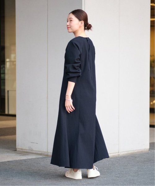 アームギャザーワンピース　無地 