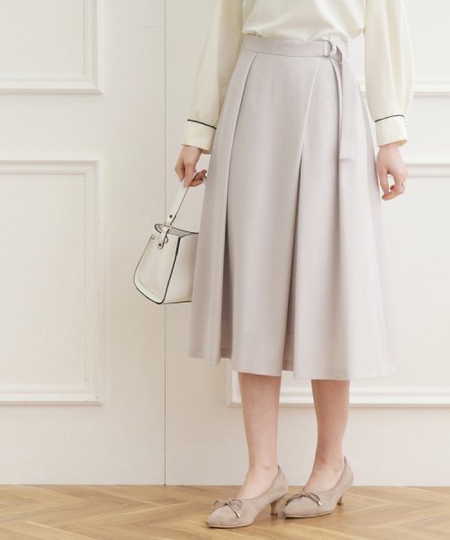Couture Brooch(クチュールブローチ)/ブリエツイルラップ風スカート/ライトグレー（011）