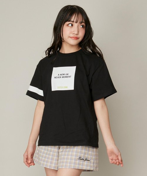 SISTER JENNI(シスタージェニィ)/ボックスロゴワイドTシャツ/ブラック