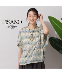 PISANO(ピサーノ)/【リバティプリント】タックスリーブカットソー/ブルー