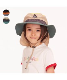 Kids Foret(キッズフォーレ)/【子供服】 Kids Foret (キッズフォーレ) 配色切替日よけ付撥水ハット・帽子 50cm～56cm B33406/ベージュ