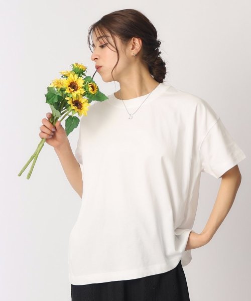 SHOO・LA・RUE　DRESKIP(シューラルー／ドレスキップ)/【遮熱/接触冷感/UVカット】AIR SHIELD ゆるTシャツ/オフホワイト（003）