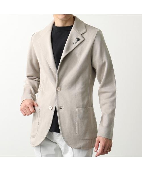 LARDINI ミラノリブ ニット ジャケット EQLJM56 EQ62000 ミラノリブ ニット ジャケット EQLJM56 シングルブレスト サイドベンツ
