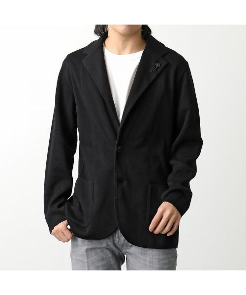LARDINI ミラノリブ ニット ジャケット EQLJM56 EQ62000 ミラノリブ ニット ジャケット EQLJM56 シングルブレスト サイドベンツ