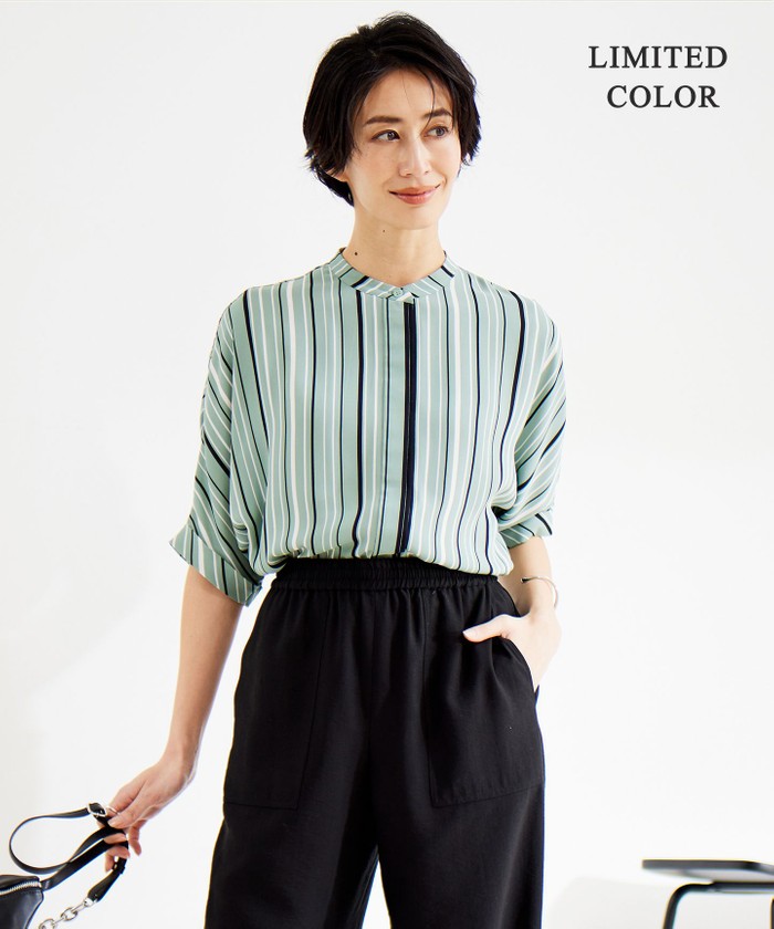 R217 新品未使用 タグ付き L アイシービー 洗える ブラウス レディース カットソー・Tシャツ｜ICB(アイシービー)｜阪急百貨店公式通販