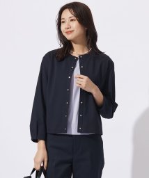 J.PRESS LADIES（LARGE SIZE）(J．プレス　レディス（大きいサイズ）)/【洗える・セットアップ対応】Tricot ジャケット カーディガン/ネイビー系