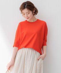 NIJYUSANKU（SMALL SIZE）(23区（小さいサイズ）)/【洗える】レーヨンポリエステルストレッチ ドルマン ニット/オレンジ系