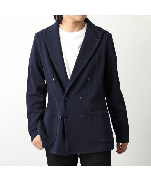 LARDINI ラルディーニ ダブルチェスタフィールドーコート ネイビー 44 