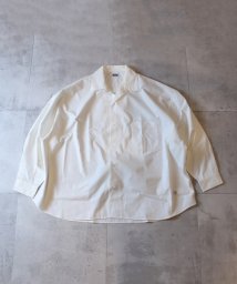 FUSE(フューズ)/【ARMY TWILL(アーミーツイル)】 COTTON/POLYESTER PLAIN BIG SHIRT/ホワイト