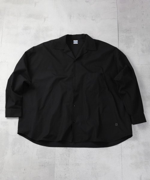 FUSE(フューズ)/【ARMY TWILL(アーミーツイル)】 COTTON/POLYESTER PLAIN BIG SHIRT/ブラック